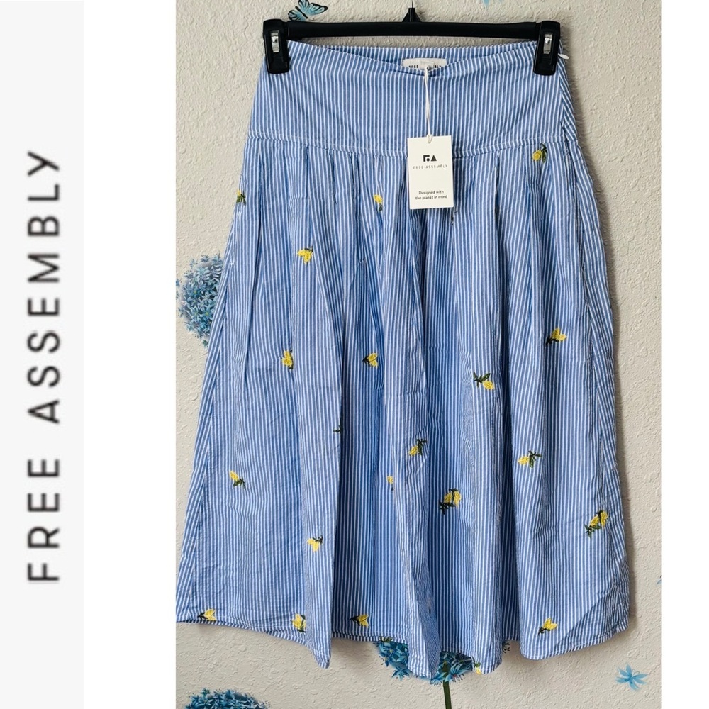 Blue Striped Women's Skirt